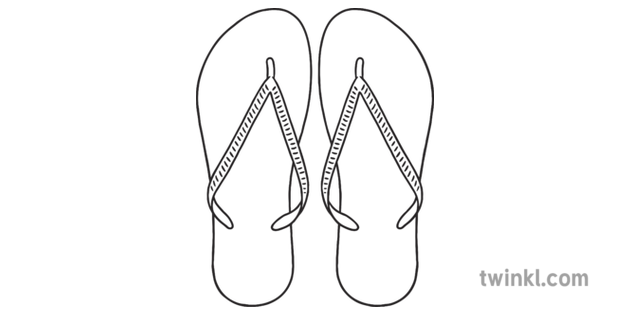 flip flops black and white