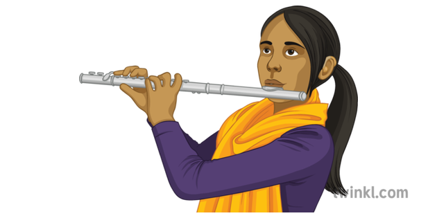 Flute Player General Music Wind Instrument Student People Girl Secondary