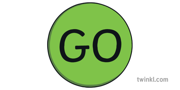 Go Button Sign Icon Controls Activities Ks1 Ilustracao Twinkl