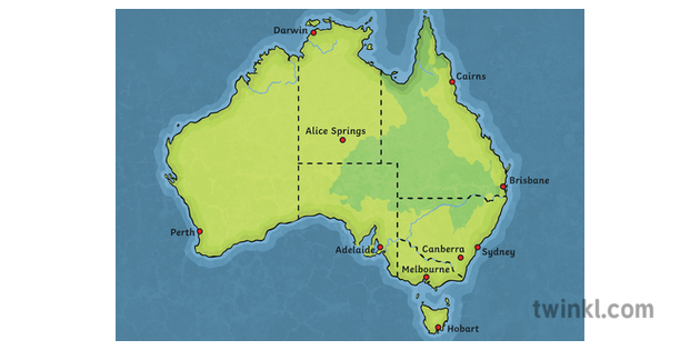 Great Artesian Basin Map Great Artesian Basin Map with Text Illustration   Twinkl