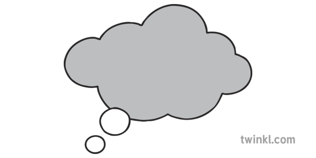 Growth Mindset Cloud 01 Dark Solo Taxonomy Thought Bubble Ks1 Black And