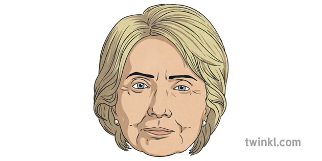 Hillary Clinton Roleplay Mask Illustration Twinkl