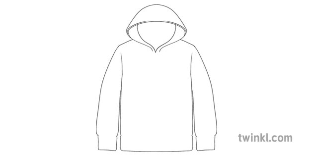 Download Hoodie Template Blank Outline All About Me Hoodie New ...