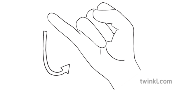 Isl Irish Sign Language Alphabet Hand J Ks1 Bw Rgb Illustration Twinkl