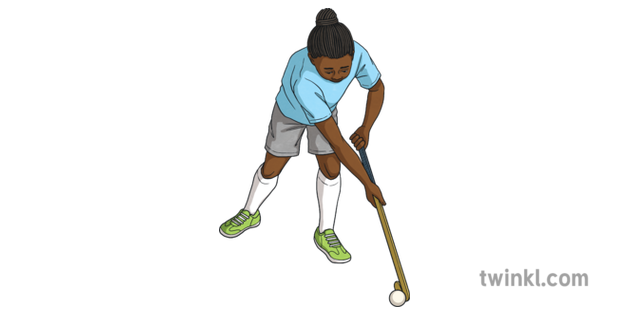 Roller-hockey: The basic stance and the holding of the hockey stick