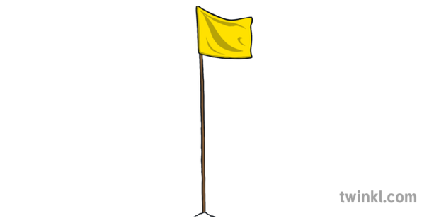 Ks1 Yellow Flag Caution Required Illustration Twinkl