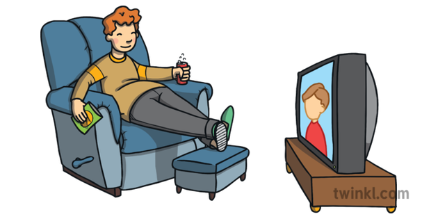 Ks1 Television Vocabulary Word Cards Couch Potato Colour Rgb