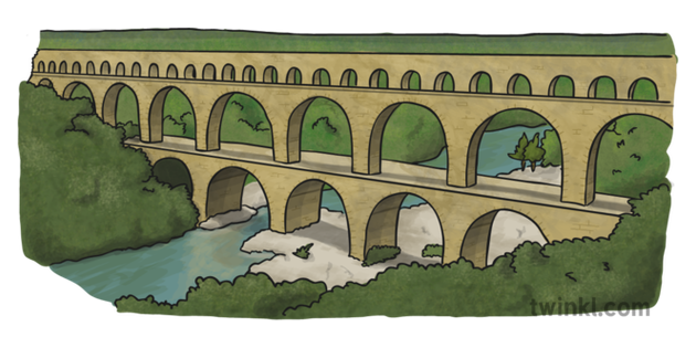 KS2 Roman Aqueduct Illustration - Twinkl