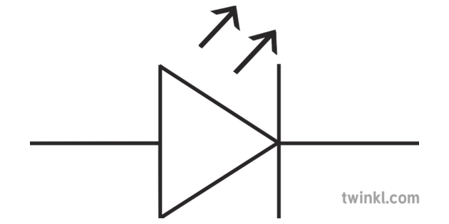 LED Circuit Symbol Circuits Electricity Science KS4 Bw RGB Illustration