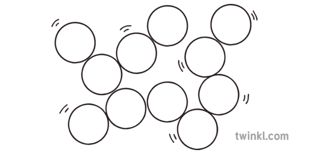 Liquid Particles Arrangement Black and White Illustration - Twinkl