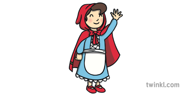 Little Red Waving Little Red Riding Hood EBook KS1 Illustration - Twinkl