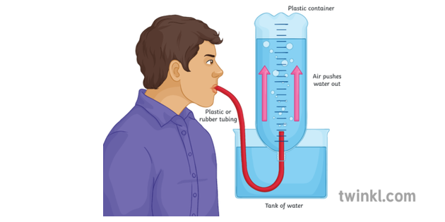 Lung Volume Test Experiment Respiration Science Ks3 Illustration Twinkl