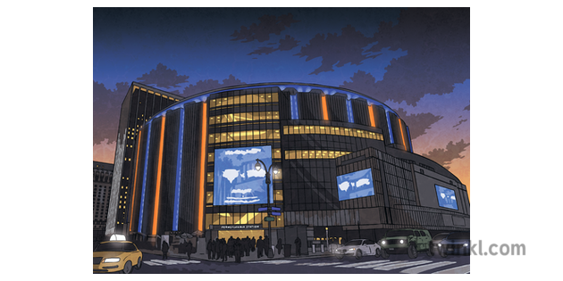 Madison Square Garden Arena Sports Usa America New York Les Grandes