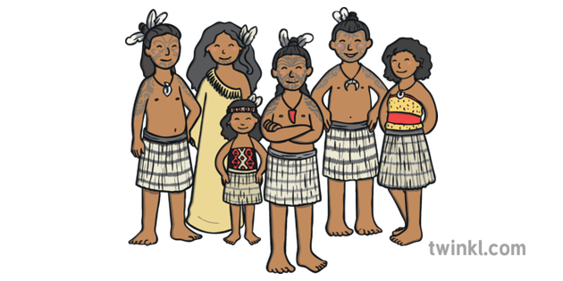 maori people cartoon clipart