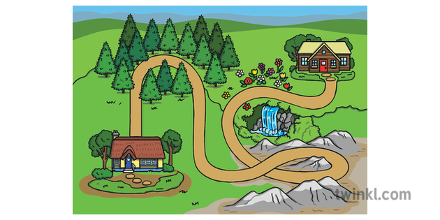 Map Goldilocks And The Three Bears Story Map Ks1 Illustration Twinkl