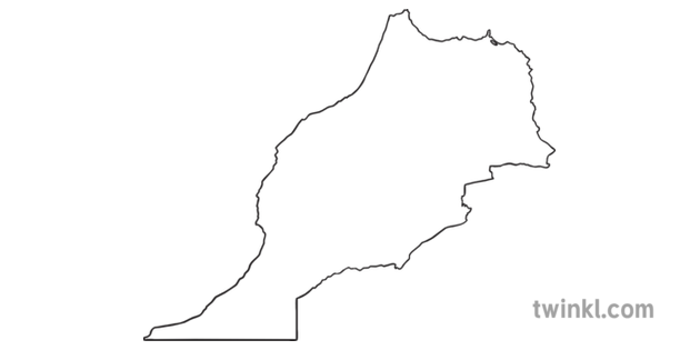 Map Outline of Morocco Country Shapes Flag Continents KS1 ...