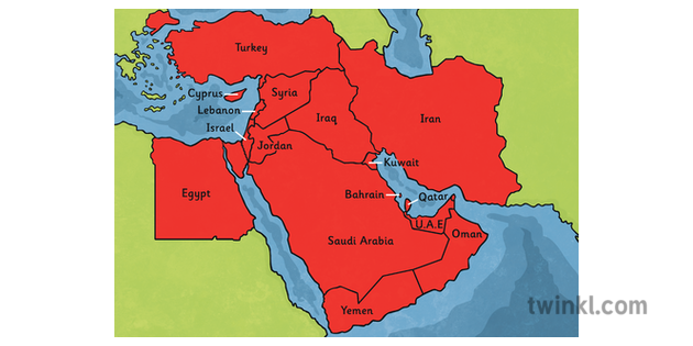 Middle East Map Kids