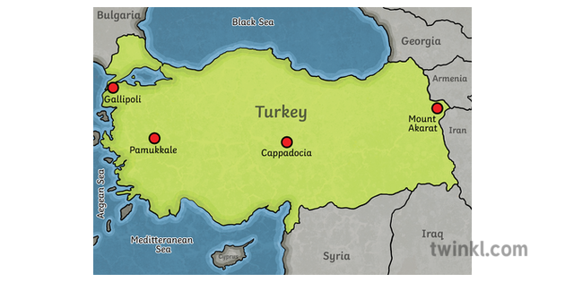 Mapa De Turquia Con Caracteristicas Geograficas Ano 6 Hass Geografia