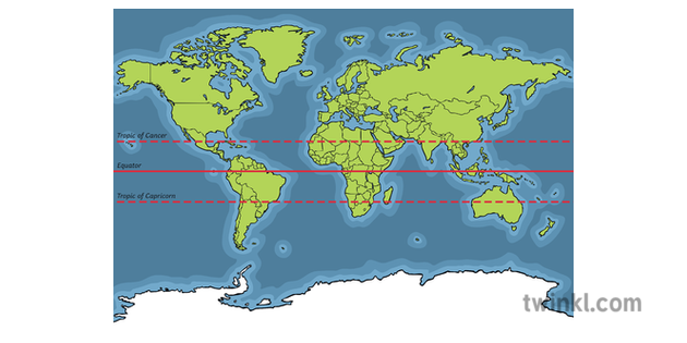 map of the world with equator tropic of cancer and tropic of capricorn Map Of The World With Tropic Of Cancer Tropic Of Capricorn And map of the world with equator tropic of cancer and tropic of capricorn