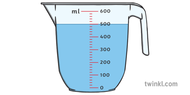 Measuring Jug 500ml Maths Scale Measuring KS1 Illustration - Twinkl
