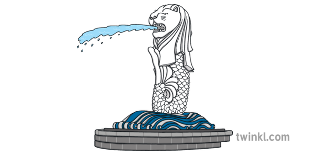 merlion statue singapore national symbol fountain mythical creature ks1 merlion statue singapore national