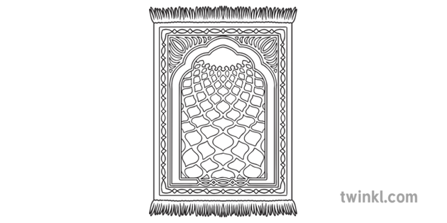Mindfulness Woven Carpet Islam Ramadan Religion Colouring Ks1 Black And