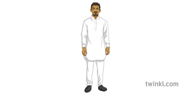 muslim man in kurta pajama people islam religion ks3 ks4 illustration muslim man in kurta pajama people islam