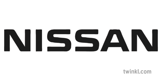Nissan Logo Black And White Illustration Twinkl