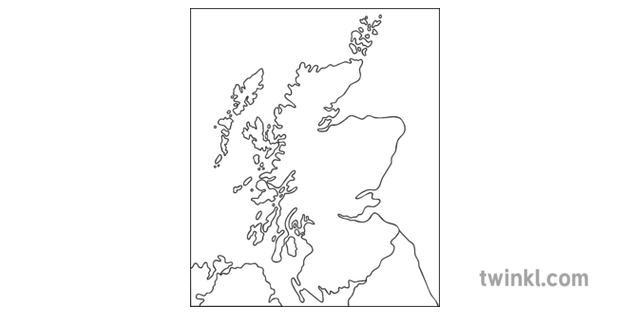 blank map of scotland worksheet Outline Map Of Scotland Black And White Illustration Twinkl blank map of scotland worksheet