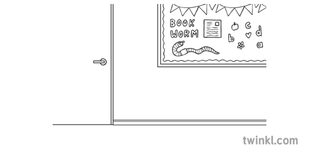 外部教室学校走廊大厅背景ks1黑白rgb Illustration Twinkl