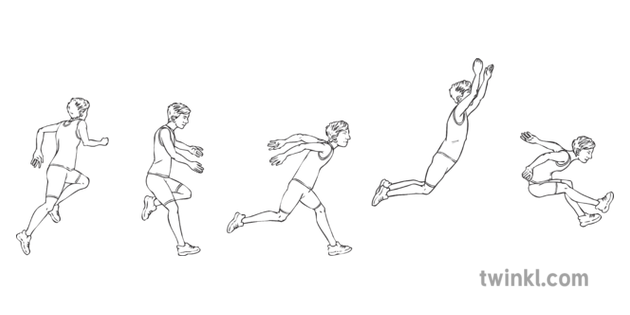 Phases Of Standing Triple Jump Hop Step Jump Y6 Athletics Twinkl Move Pe Ks2
