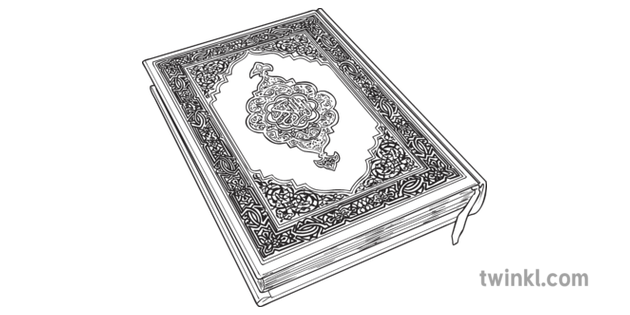 Quran Religion Secondary Bw Rgb Illustration Twinkl