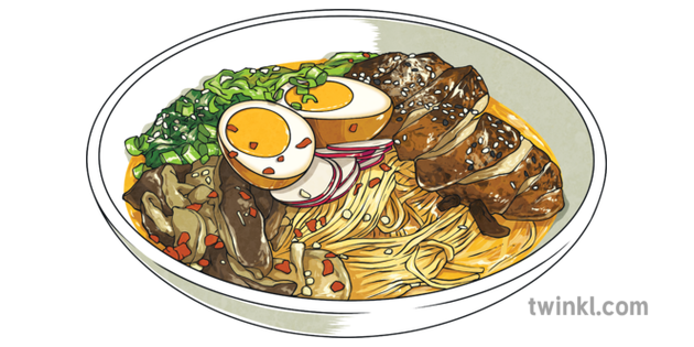 Ramen Object Japanese Takeaway Food Bowl Noodles English Ks2 Illustration