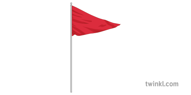 Red Flag Maths Sport Triangular Flag 