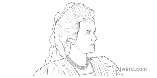 Regina Elisabeta A Romaniei Elisabeth Of Wied Swart En Wit Illustration