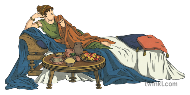 roman-banquet-feast-food-chaise-longe-recline-ks2-illustration-twinkl