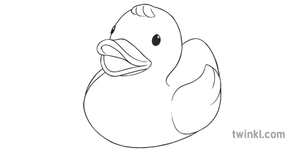 black and white rubber duck