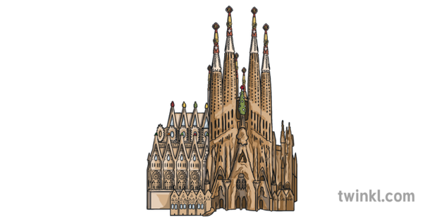 Sagrada Familia Cathedral Church Barcelona Gaudi Building Architecture Ks1