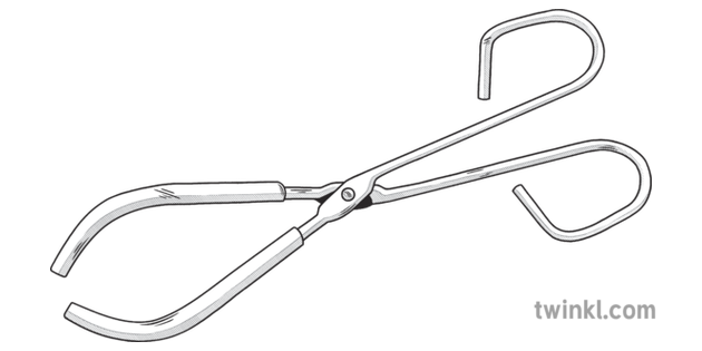 Science Tongs Science Equipment Beyond Black And White Rgb Illustration