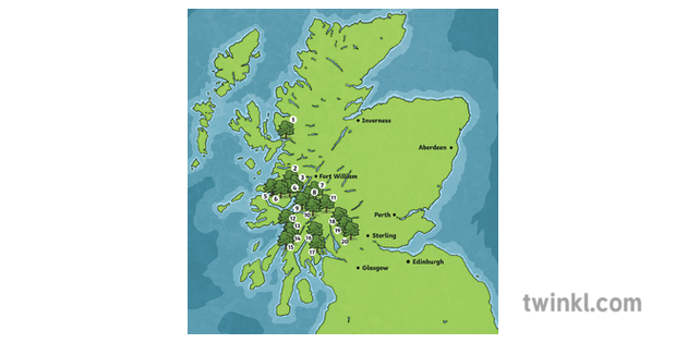 Scotlands Celtic Rainforests Map Celtic Forest Scottish Highlands Geography