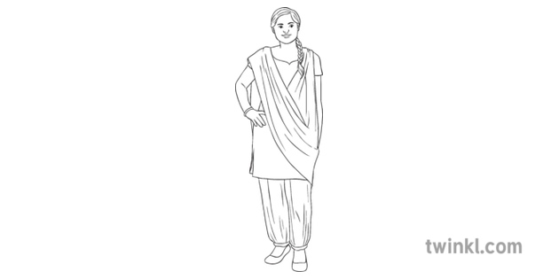 salwar suit drawing