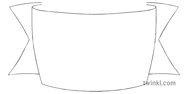 Simple Banner Large Scroll Display English Ks3 Black And White
