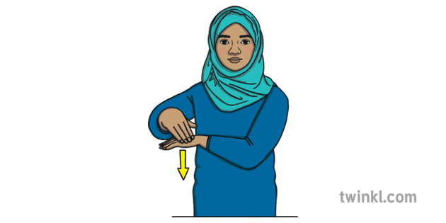 Sit Auslan Daily Routine Words Northan Dialect Person Child Girl Hijab