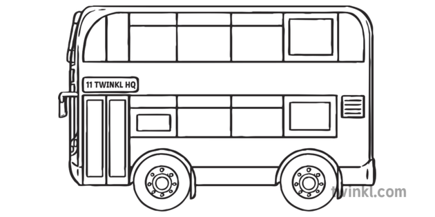 Small Double Decker Bus Side Transport Public London Red Vehicle Maths KS2