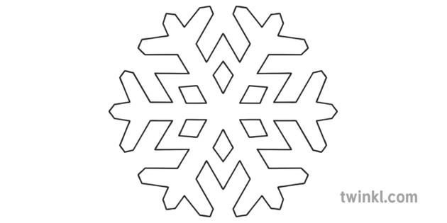 Flocon De Neige Lettres Vierges Phonics Eyfs Noir Et Blanc Rgb Illustration