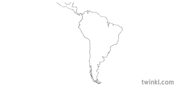 south america map no labels South America Map No Rivers No Labels Black And White Illustration south america map no labels