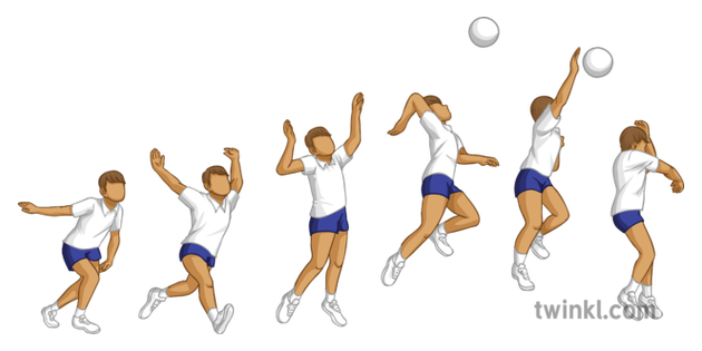 spike-shot-technique-sequence-volleyball-sports-pe-secondary-illustration