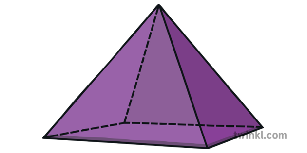 Square Based Pyramid Interior Angles 3d Shapes Maths Ks1