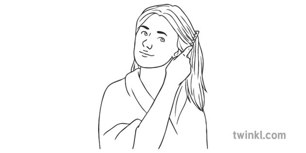 Treating Head Lice Step Three Black And White Illustration Twinkl