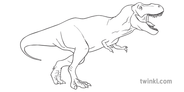 Tyrannosaurus Rex No Feathers Dinosaur French Secondary Bw Rgb Illustration